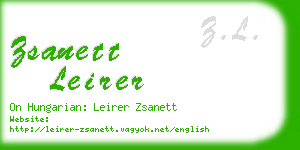 zsanett leirer business card